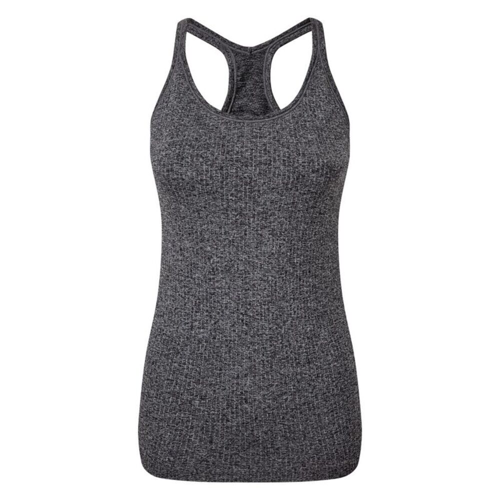 TriDri Womens/Ladies Seamless 3D Fit Sculpt Vest / Black Melange